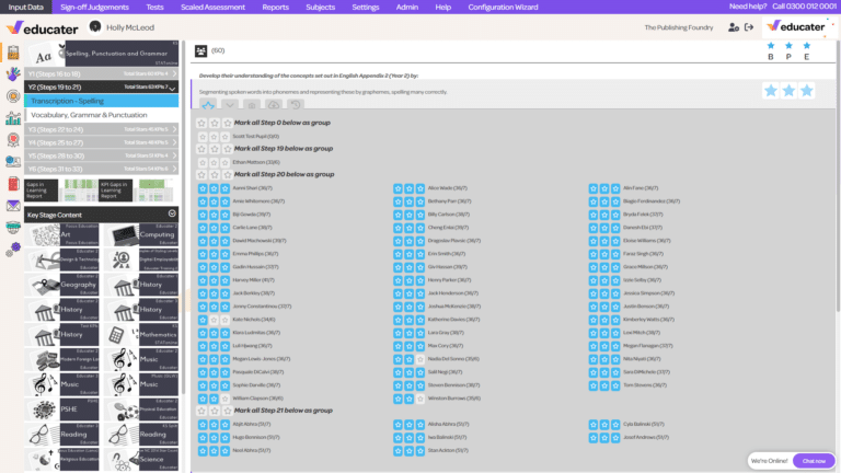 Assessment Tracker - Input Data